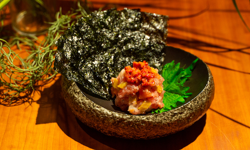 Fatty Tuna with Pickled Radish MAGCHE Style