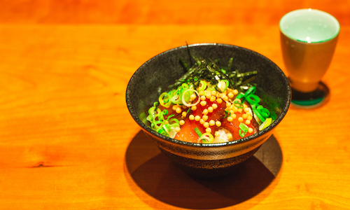 Pickled albacore in dashi broth